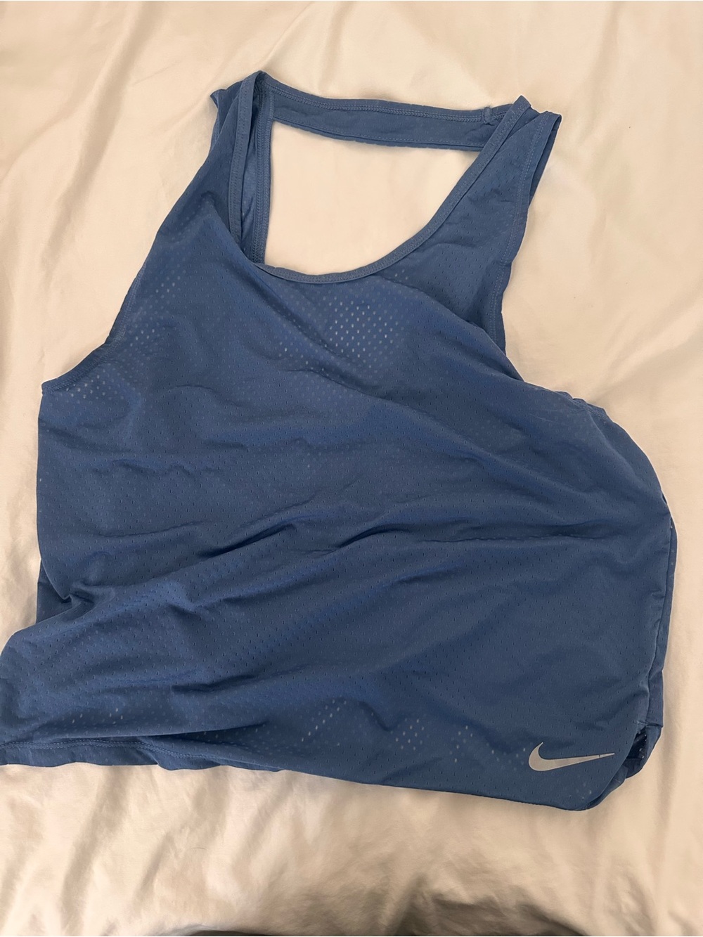 Nike Blue Racerback Training Tank with Swoosh